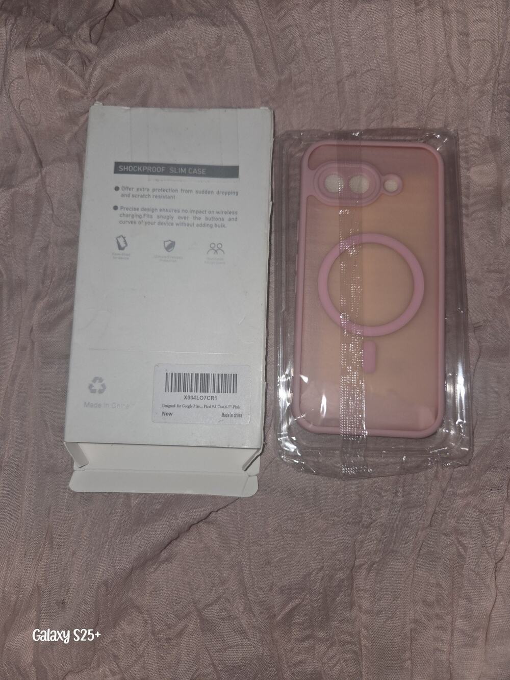 Pink Shockproof Slim Case for Google Pixel 9a Wireless Charging